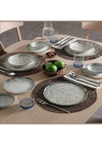 Pierre Cardin 24 Parça 6 Kişilik Yemek Takımı Ethnic Blue