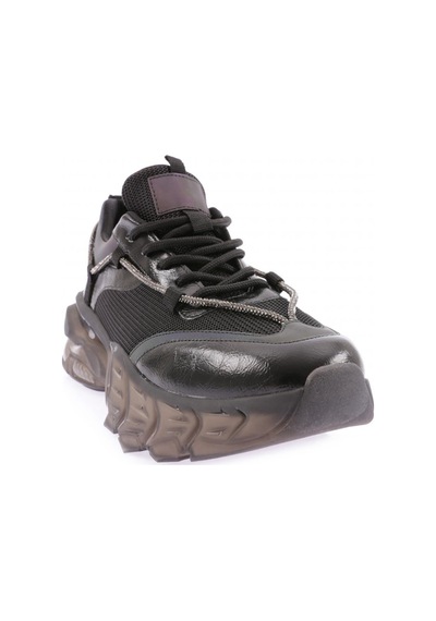 Dgn 70117-22y Kadın Bağcıklı Kalın Taban Sneakers Ayakkabı 70117-2027-R1534 Siyah