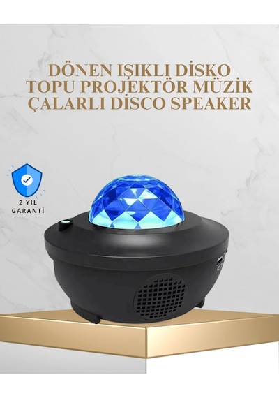 Mey İthalat Bluetooth & Usb Müzik Çalar Gece Lambası 50 M² Kapsama, Uzaktan Kumanda Çok Renkli