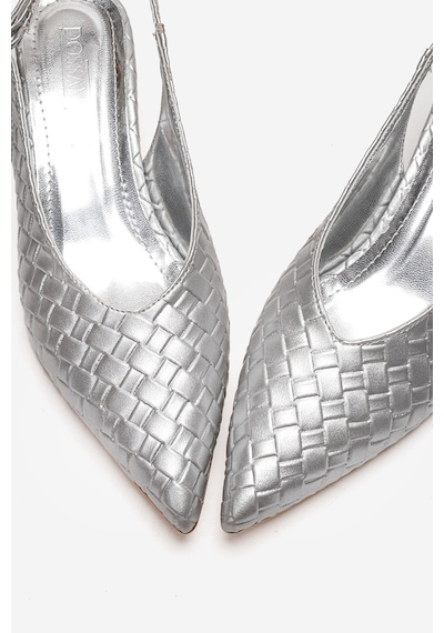 Alewomen Gümüş Hasır Sivri Burun Arka Açık 4 Cm Topuk Boyu Gormi Stiletto Kadın Ayakkabı Gümüş Hasır Alewomen Gümüş Hasır Sivri Burun Arka Açık 4 Cm Topuk Boyu Gormi Stiletto Kadın Ayakkabı Gümüş Hasır