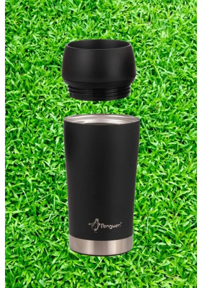 Penguen-3024 Siyah Mug Termos 300ml Siyah