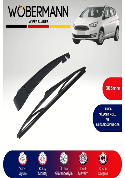 Wöbermann Ford C-max 2012-2018 Arka Silecek Kolu Ve Süpürgesi Komple
