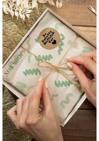 Bu Pakette Mutluluk Var Kraft Sticker 3x3cm St2308 Çok Renkli