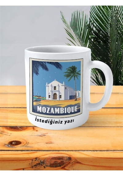 Mozambique Baskılı Kupa Bardak Kişiye Özel Desen Çok Renkli