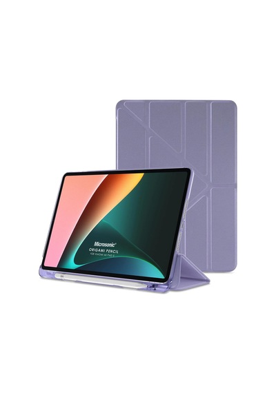 Xiaomi Pad 7 Pro İçin Kılıf Origami Pencil Lila Pad 7 Pro İle Uyumlu Kılıf - Lila
