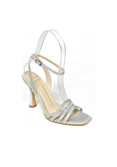 Fox Shoes S569815714 Gümüş Sim Topuklu Ayakkabı Gümüş