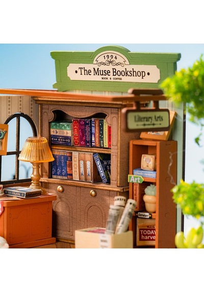 Rolife Ds040 Kitabevi The Muse Bookshop Dıy Minyatür Maket Model Seti Mini Dollhouse 3d Model Kit Detaylı Dekoratif Hobi Seti 3d Puzzle Tiny House
