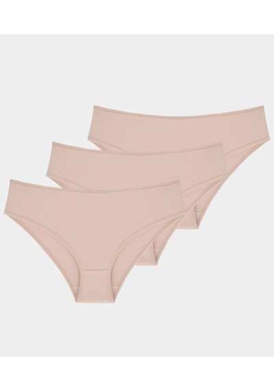 Aycı Pamuklu Basic Slip Külot 3'lü Paket Bej