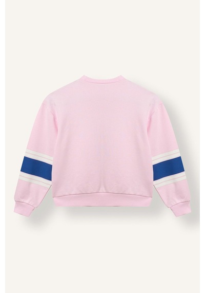 Defacto Regular Fıt Bisiklet Yaka Slogan Baskılı Sweatshirt Kız Çocuk I7532a826aupn633 Pembe-pn633