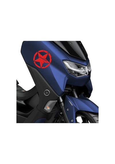 Deeb Army N-Max Yıldız Sticker Etiket Mat Kırmızı 2 Adet