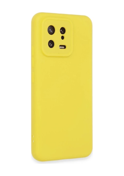 Xiaomi Mi 13 Kılıf Nano İçi Kadife Silikon - Sarı 0.2M-Çok Renkli