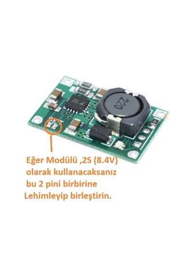18650 TP5100 1S (4.2V) Ve 2S(8.4V) Lityum Pil Batarya Şarj Modülü