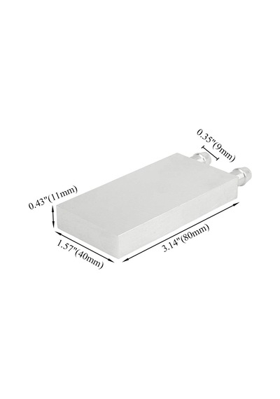Alüminyum Soğutma Blok Cpu Grafik Kartı Soğutucu Soğutucu 40 X 80 Mm İçin Beyaz Diğer