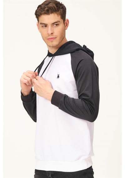 V4005 Dewberry Erkek Sweatshırt-beyaz-lacivert Beyaz-lacivert