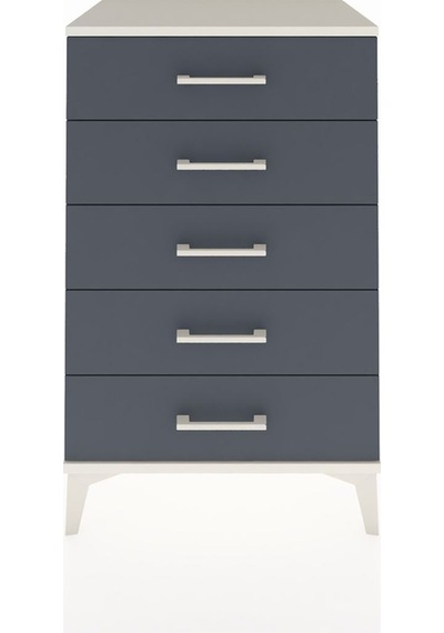 Hyperion Komodin 5 Çekmeceli 60x44x96 Aytaşı-antrasit Aytaşı