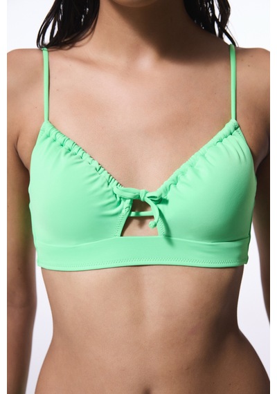Penti Yeşil Balenli Sabit Askılı Bikini Üstü