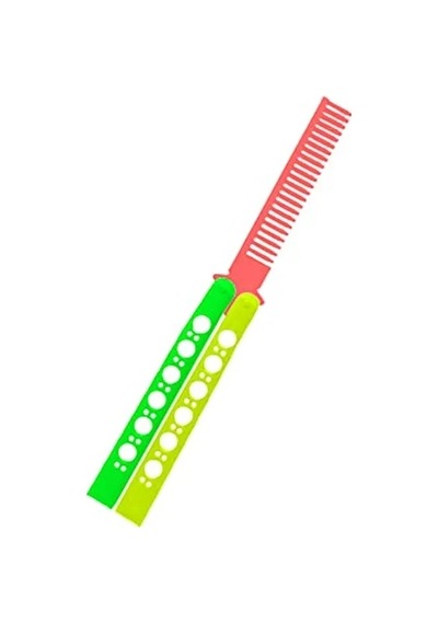 Neon Renkli Kelebek Şeklinde Taşınabilir Plastik Saç Tarak Seti 0