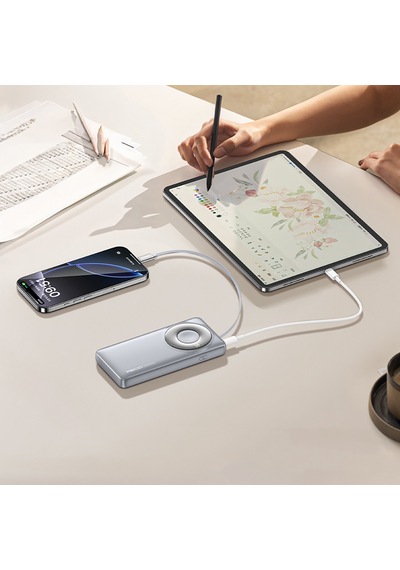 Recci Rpb-p58 Pd Hızlı Şarj Özellikli Type-c Kablolu Powerbank 22.5w 10.000mah Gri