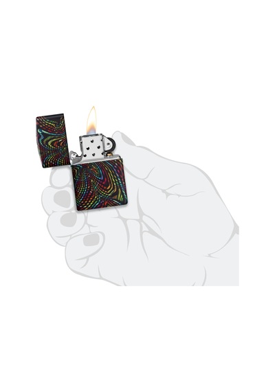 Zippo 49193 Glowing Illusion Design Çakmak Çok Renkli