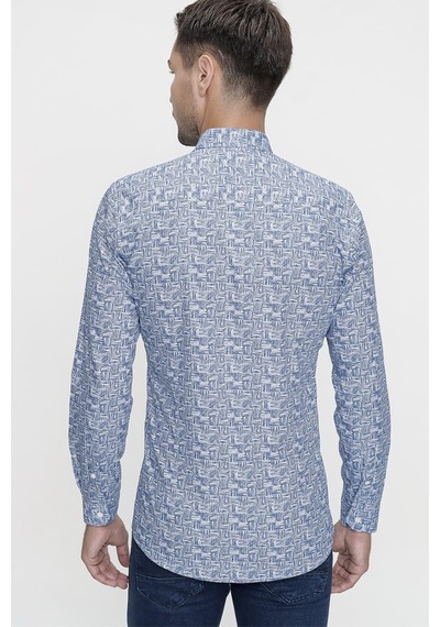 Efor G 1465 Slim Fit Lacivert Spor Gömlek Lacivert