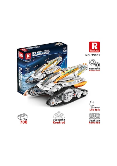 Reobrix Technic 99001 Kaşif Star Revenge:explorer Kumanda&motorlu Yaratıcı Yapı Blok Seti Building Blocks - 700 Parça