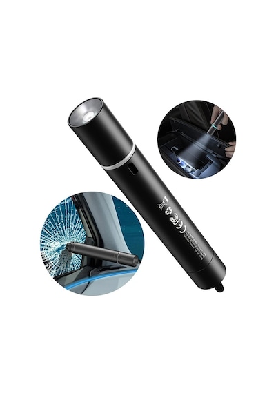 Baseus Savior Araç Pencere Camı Kırıcı Ve Şarjlı Fener/emergency Light- 5775