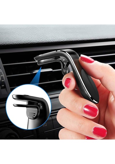 Araç Içi Telefon Tutucu L Type Havalandırmaya Takılan Mıknatıslı