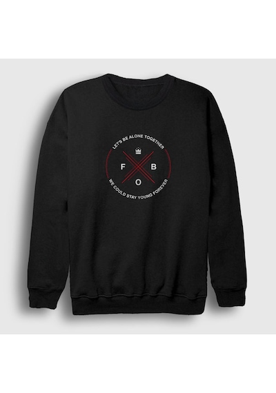 Presmono Unisex Forever Fall Out Boy Sweatshirt Siyah