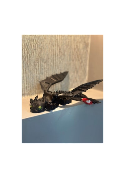 Dişsiz Toothless Ejderhanı Nasıl Eğitirsin Hareketli Figürü - 20 Cm 1 Adet Siyah