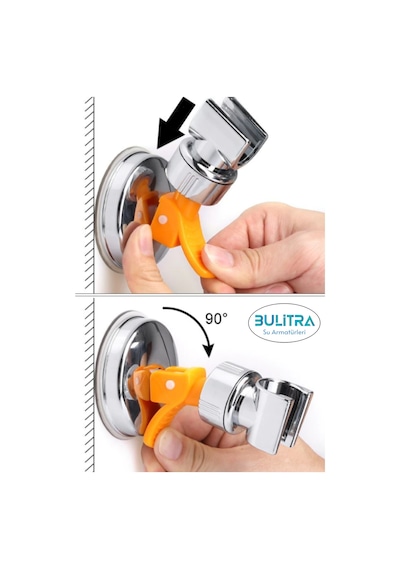 Vakumlu Vantuzlu Duş Banyo Başlığı Mafsalı Duş Tutacağı Yaışkanlı Duş Mafsal Askısı Tutacağı Gri Pla Diğer