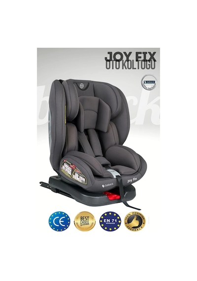 Joy Fix 0-36 Kg 360° Dönebilen Isofix'li Oto Koltuğu Gri