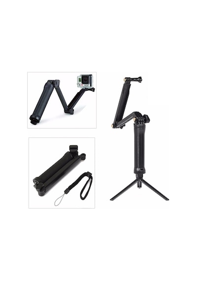 Gplus Gp238 3 Way Katlanır Monopod Mini Tripod Stand 3 Parça Set