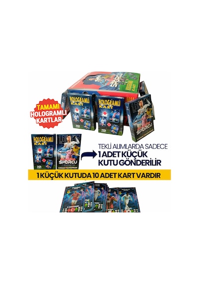 Süper Final Futbolcu Kartları- Sporcu 2024 2. Devre Futbol Kart 5 Mini Kutu 50 Adet Kart