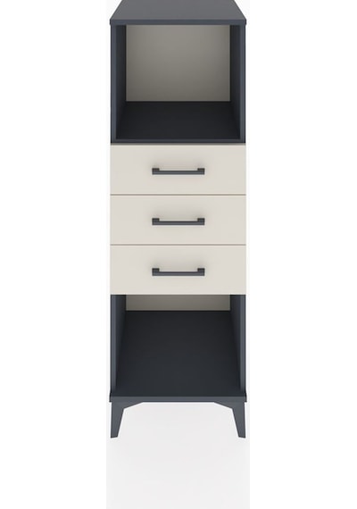 Hyperion Dolap Tek Raflı 3 Çekmeceli 44x44x134 Antrasit-aytaşı Antrasit