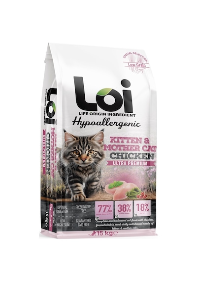 Loi Hipoalerjenik Tavuk Etli Yavru Kedi Maması 15 KG