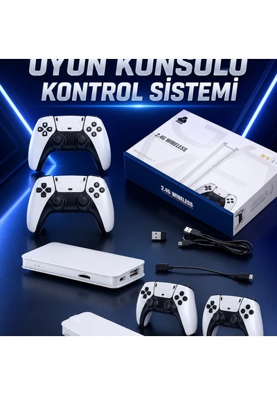 3d 4k Hd Retro Oyun Konsolu Çift 2.4g Kablosuz Oyun Kollu