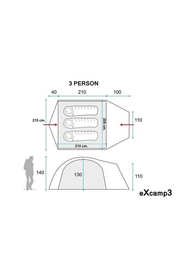 Kamp 3 Pro Çadır - 4 Mevsim Gri
