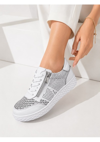Papucumun Dünyası Kadın Hakiki Deri Nefes Alan Ortopedik Konfor Yan Fermuar Detaylı Sneaker Beyaz Papucumun Dünyası Kadın Hakiki Deri Nefes Alan Ortopedik Konfor Yan Fermuar Detaylı Sneaker Beyaz