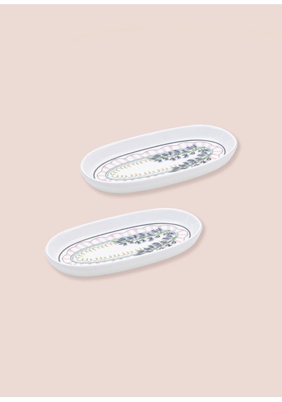 The Mia Spring Oval Servis 2li 21 Cm Çok Renkli