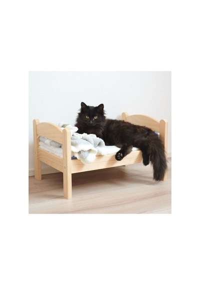 Ahsap Kedi Yatak Naturel