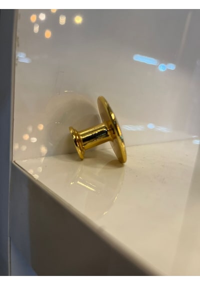 Metal Mantar Düğme Kulp Altın Dolap Kapak Modern Çekmece Tv Ünite Mobilya Tek Delikli Gold