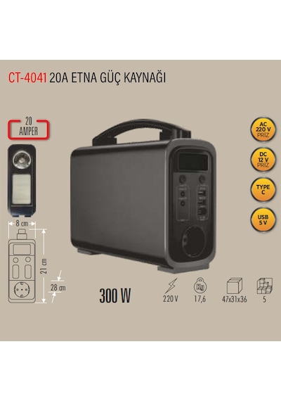 Cata Etna Güç Kaynağı Ct-4041 20 Amper