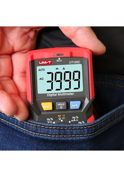 Uni-trend Multimeter Clamp Meter Ut125c : Mini Pocket Digital Multimeter Temperature Tester Resistor Capacitor Frequency