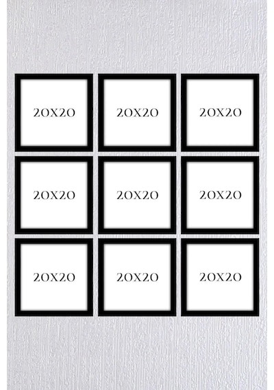 9lu 20x20 Siyah Çerçeve Seti