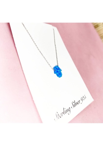 Oriental Kuyumculuk Jewellery Opal Gümüş Kolye Gümüş