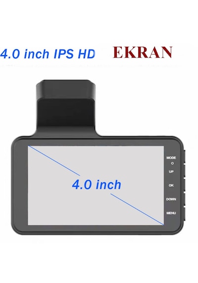 V2 4k Ultra Hd Araç İçi Kamera Ön+arka Kamera Türkçe Menü