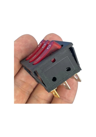 Ic-135 Üçlü Işıklı Anahtar 220v On-off 9p