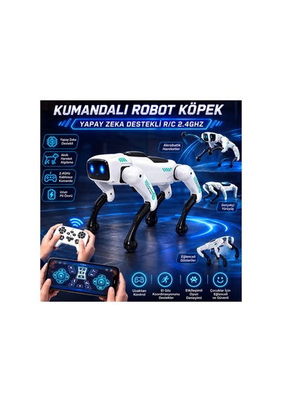 Kumandalı Robot Köpek Yapay Zeka Destekli - 911668552