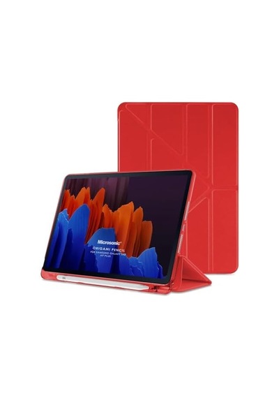 Galaxy Tab A9 Plus Kılıf Origami Pencil Kırmızı Galaxy Tab A9 Plus İle Uyumlu Kılıf - Kırmızı