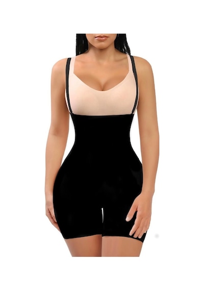 Mistirik Pagliye Model Lazer Kesim İz Yapmayan Askılı Şort Toparlayıcı Korse Siyah Renk Siyah